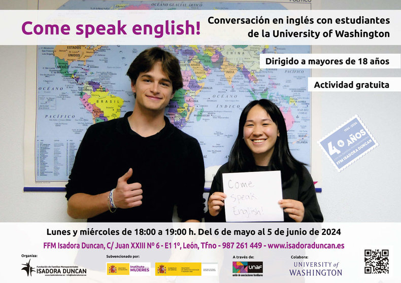Clases gratuitas de inglés para adult@s en León