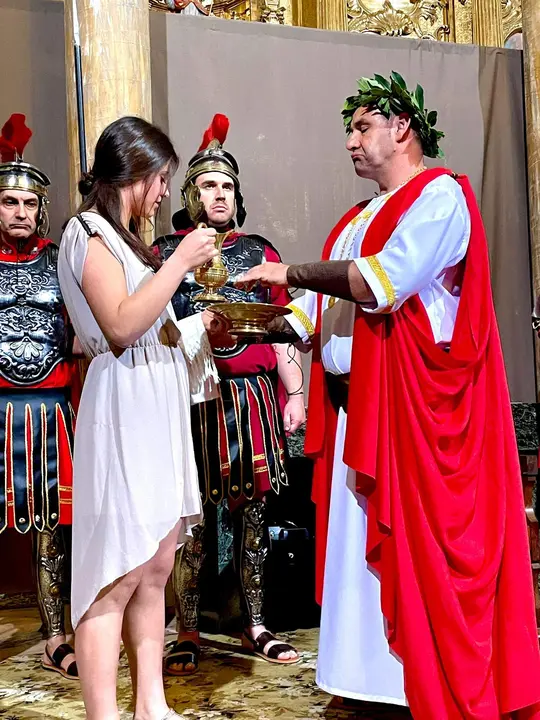 "Escenificaci&oacute;n viviente del Viacrucis" Asociaci&oacute;n Cultural Telares con Amistad de Benavides de &Oacute;rbigo