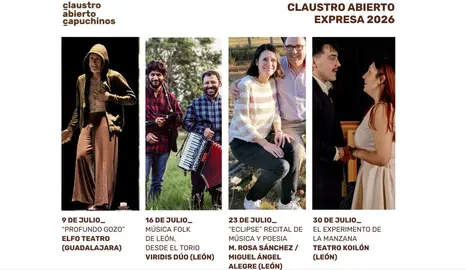 Claustro Abierto &ldquo;Expresa&rdquo; presenta su programaci&oacute;n cultural de julio en Le&oacute;n
