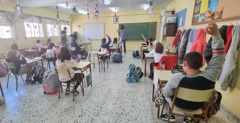 Clase en un colegio Foto de Archivo