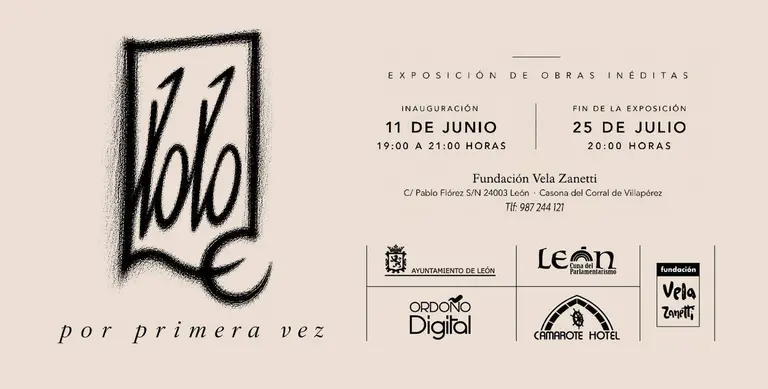 La Fundaci&oacute;n Vela Zanetti inaugura en Le&oacute;n la exposici&oacute;n &ldquo;Lolo: por primera vez&rdquo;, con obras in&eacute;ditas del artista leon&eacute;s