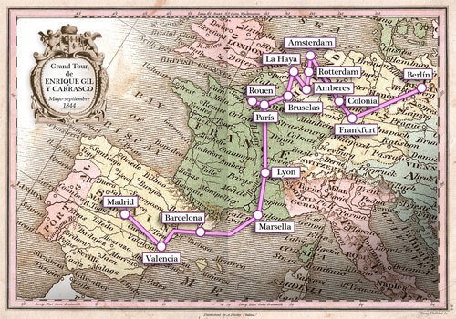El Grand Tour de Enrique Gil por Europa en1844