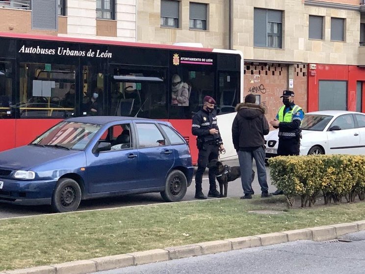 Control policía local en León