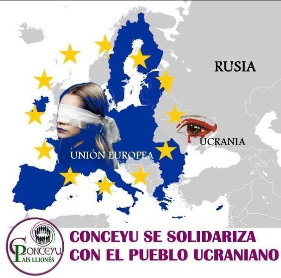 Conceyu País Llionés se solidariza con el pueblo ucraniano.