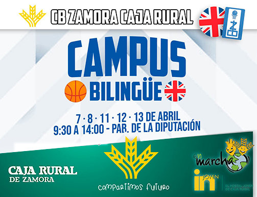 El Club Baloncesto Zamora organiza su primer campus de baloncesto bilingüe junto con la colaboración de Caja Rural de Zamora