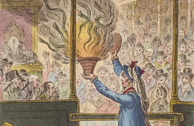 Pandora opening her box by James Gillray