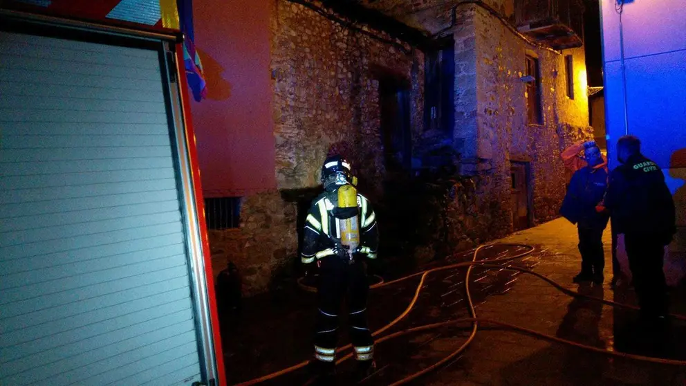 Vivienda Molinaseca incendio