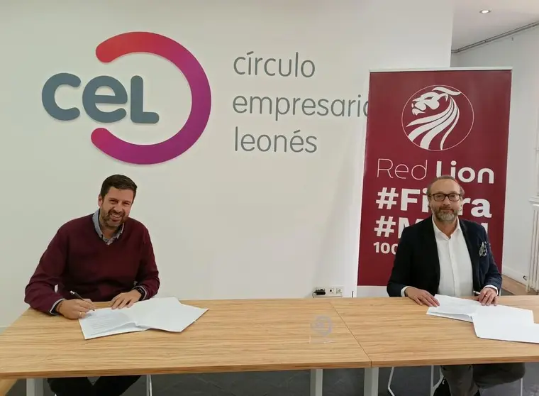 &Aacute;ngel L&oacute;pez Mel&oacute;n, gerente de Red Lion y Jorge Vargas, gerente del CEL