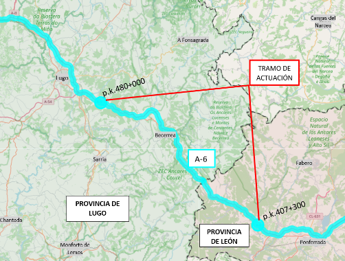 Mitma licita por 9,3 millones de euros la rehabilitaci&oacute;n del firme de la calzada izquierda de un tramo de 73 km de la A-6