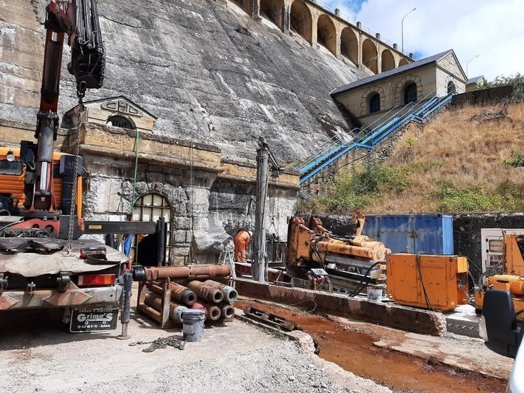 Obras en la presa de Villameca ejecutadas por la CHD