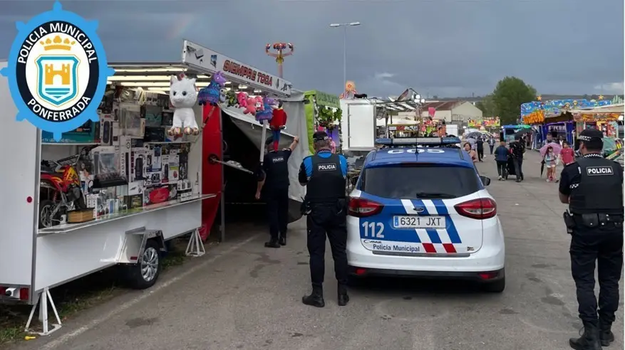 La Polic&iacute;a Municipal de Ponferrada desmantela dos puestos del recinto ferial