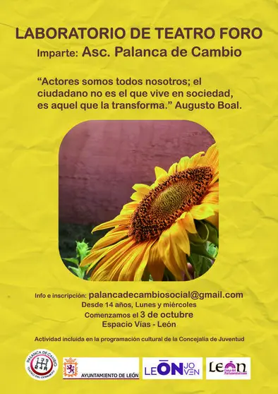 Cartel del laboratorio de Teatro Foro