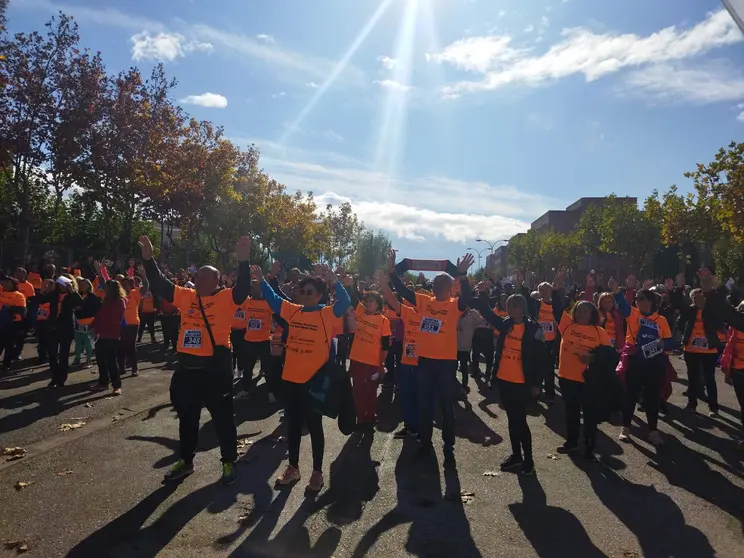 Participantes en la Marcha por la Salud Mental en Ponferrada