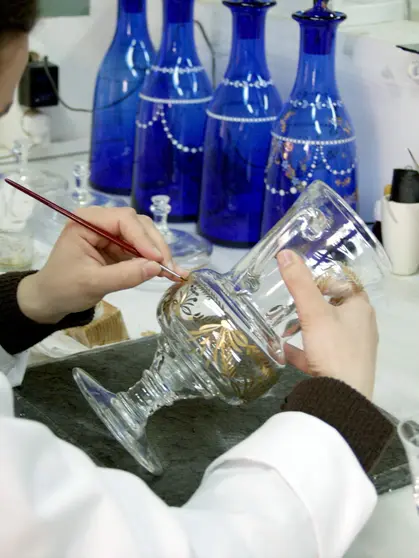 Decoraci&oacute;n de vidrio de la Real F&aacute;brica de Cristales