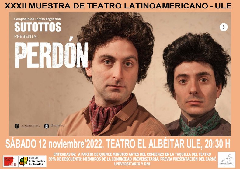 Obra de Teatro 'Perdón' - Sábado 12 noviembre en El Albéitar