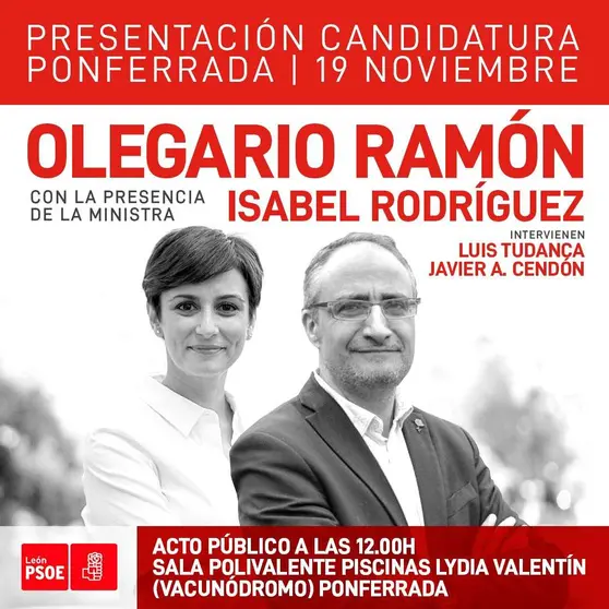 Presentaci&oacute;n de la candidatura de Olegario Ram&oacute;n a la Alcald&iacute;a