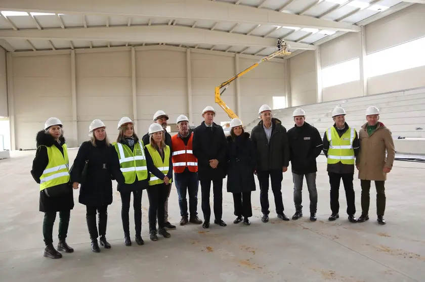 Visita a las obras del polideportivo de Puente Castro