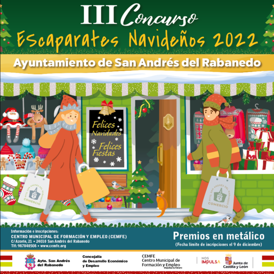 Cartel III concurso de escaparates navideños de San Andrés