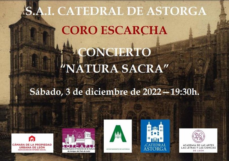 Cartel del concierto Natura Sacra del coro Escarcha