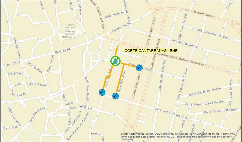 Plano de las calles a las que afectar&aacute; el corte de agua