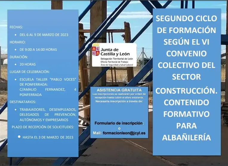 Curso de prevenci&oacute;n de riesgos laborales en el sector alba&ntilde;iler&iacute;a