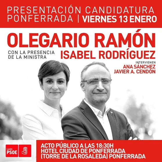 Presentaci&oacute;n candidatura Olegario Ram&oacute;n cuadrado
