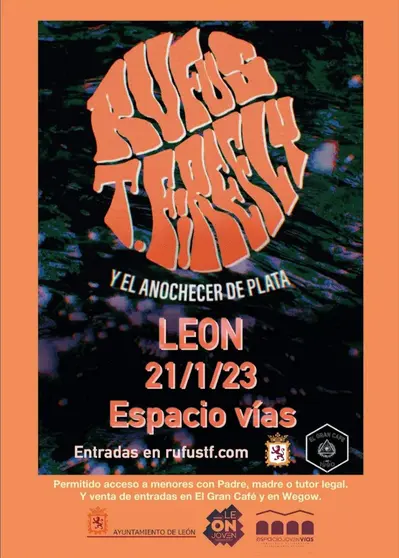 Cartel del concierto de Rufus T. Firefly