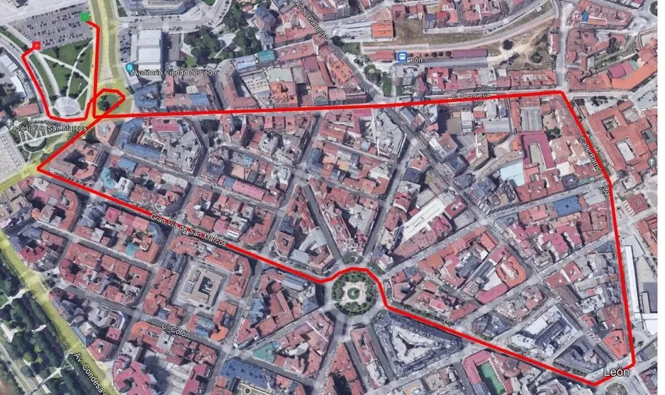 Corte de tr&aacute;fico Le&oacute;n