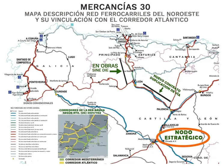 Infraestuctura Ferrovaria del Noroeste de Espa&ntilde;a