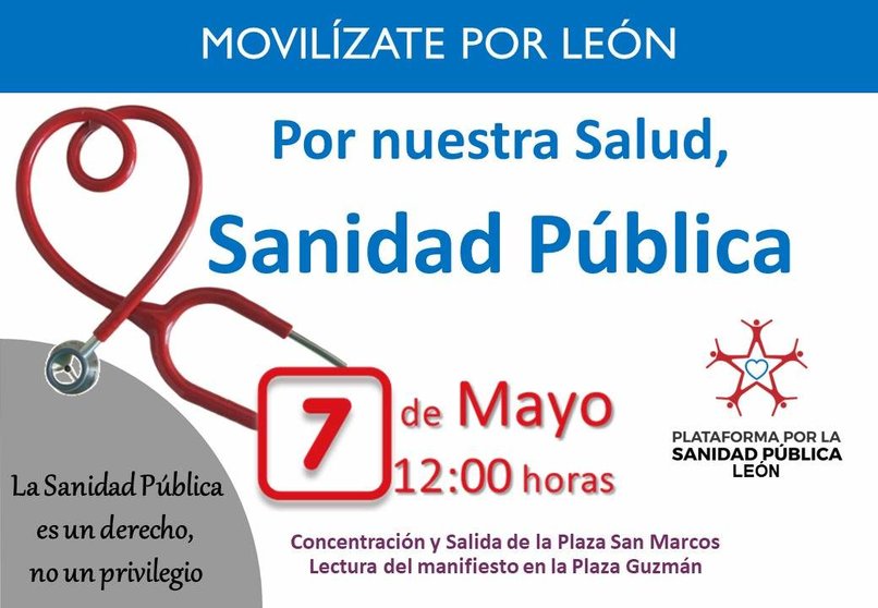 cartel sanidad pública León