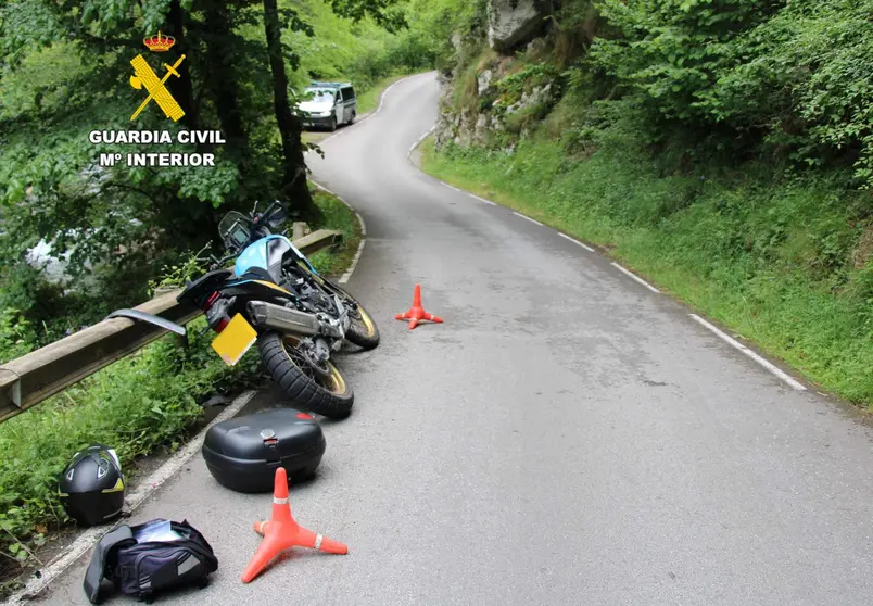 Lugar del siniestro vial Guardia Civil