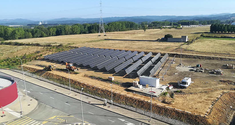 Planta fotovoltaica del proyecto Flexgenera en las instalaciones de CIUDEN en Cubillos del Sil