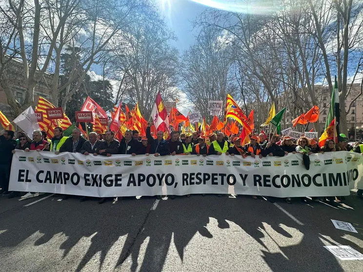 "Hist&oacute;rica Movilizaci&oacute;n en Madrid: Agricultores y Ganaderos de Castilla y Le&oacute;n acudieron a defender sus derechos" Foto de archivo