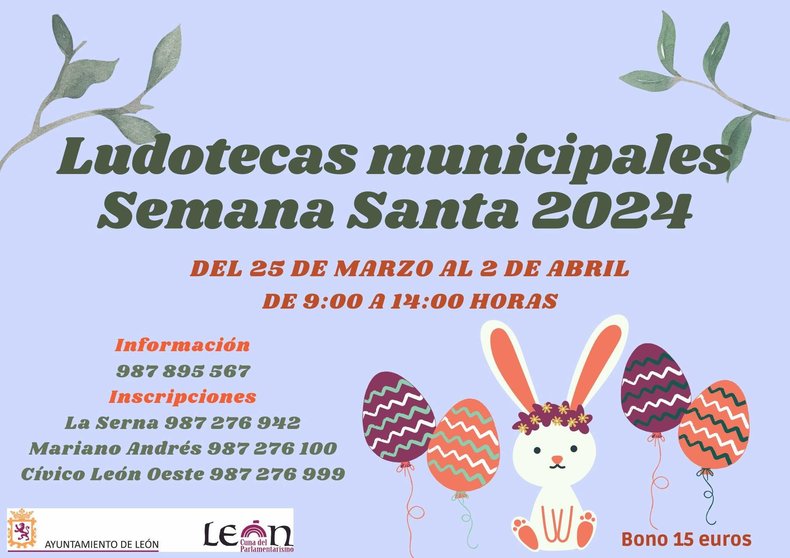 Ludotecas municipales Semana Santa 2024