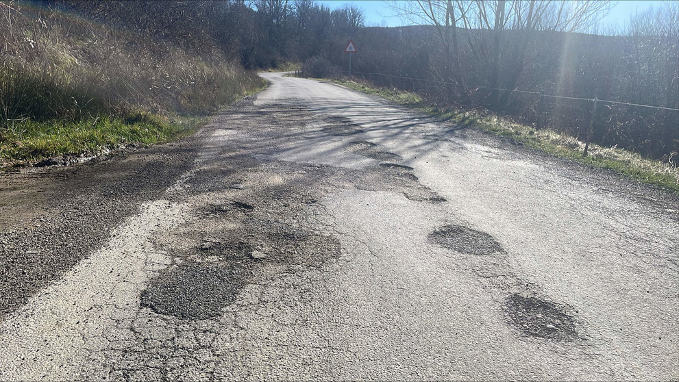 Lamentable estado de las carreteras del municipio de la Ercina