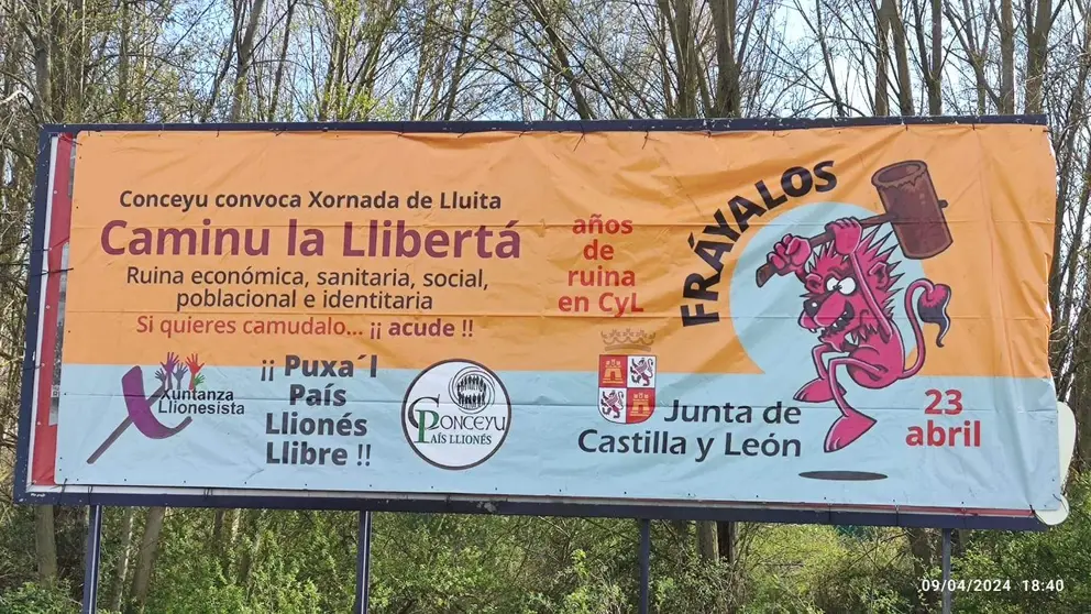Valla informativa III Caminu la Llibert&aacute;