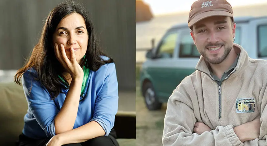 Sara Garc&iacute;a y Rub&eacute;n Barroso en la Fundaci&oacute;n Cerezales Antonino y Cinia