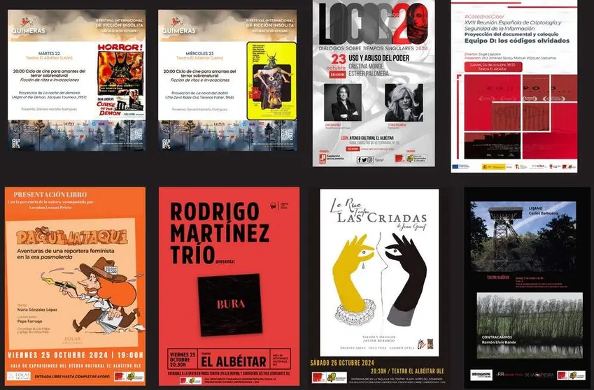 El &Aacute;rea de Actividades Culturales de la Universidad de Le&oacute;n (ULE) ha preparado una variada oferta para esta semana, que abarca cine, literatura, teatro y coloquios.