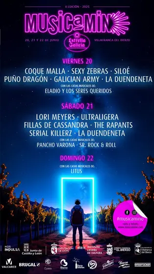 Musicamino 2025. Cartel por d&iacute;as