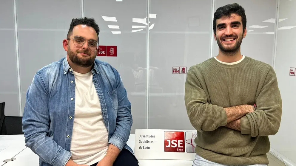 Jos&eacute; Manuel Rubio y Alberto Ferrer Juventudes Socialistas de Le&oacute;n