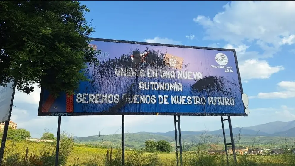 Valla de Ponferrada da&ntilde;ada
