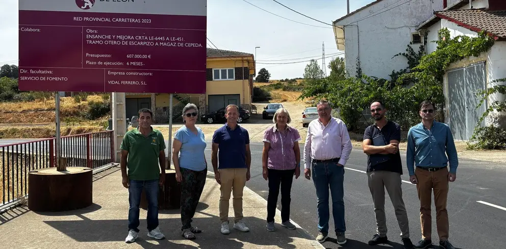 La Diputaci&oacute;n de Le&oacute;n invierte m&aacute;s de 600.000 euros en la mejora de la carretera LE-6445 entre Otero de Escarpizo y Vega de Magaz