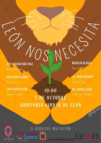 Cartel Le&oacute;n nos necesita