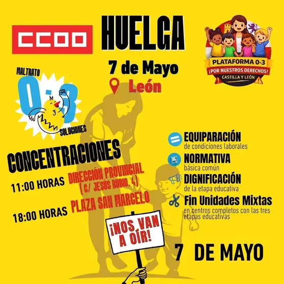 cartel huelga 