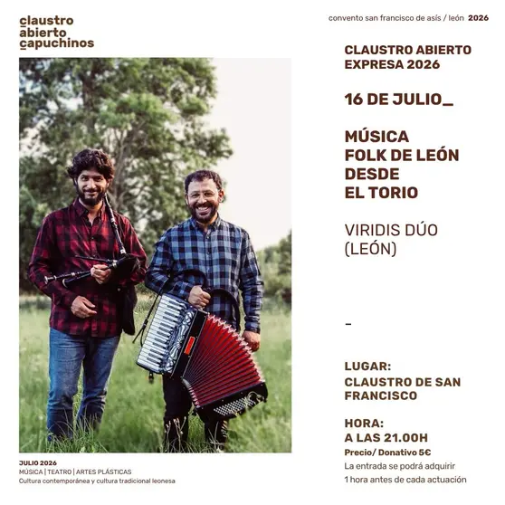 VIRIDIS D&Uacute;O - 16 JULIO 26 en Le&oacute;n