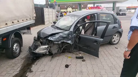Accidente de tr&aacute;fico Foto de archivo
