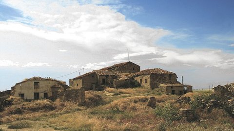 Pueblo abandonado en la provincia de León