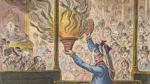 Pandora opening her box by James Gillray