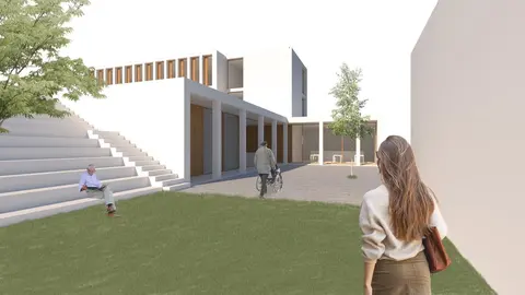 Exterior del centro socio-cultural en La Inmaculada