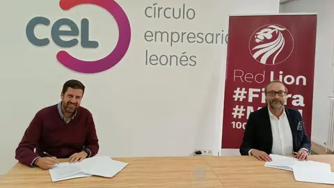 &Aacute;ngel L&oacute;pez Mel&oacute;n, gerente de Red Lion y Jorge Vargas, gerente del CEL
